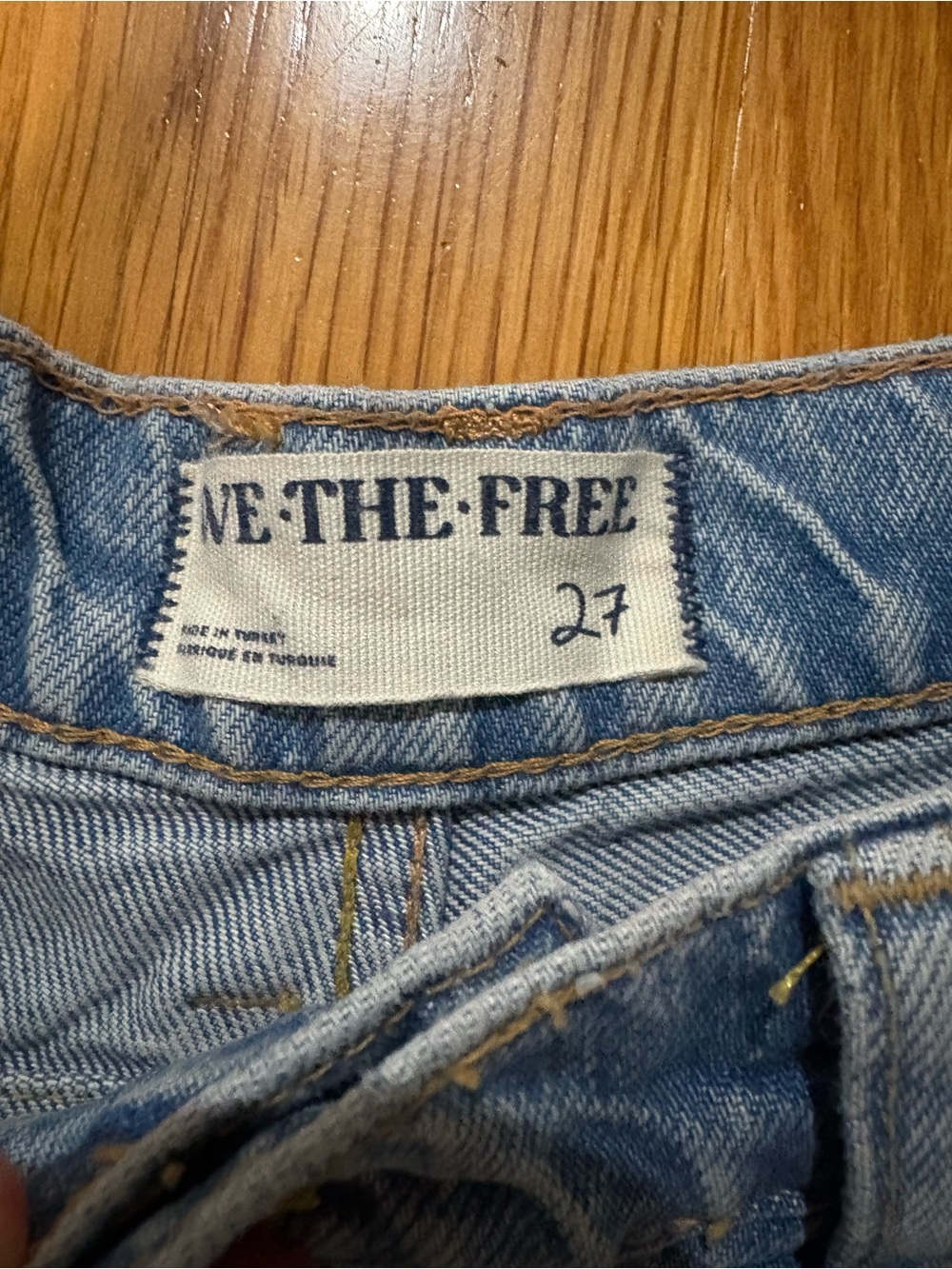 Free People We The Free Good Luck Shadow Star Barrel Jeans 27 Baggy - Picture 2 of 9